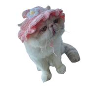 Pet Crocheted Hat Pet Birthday Headgear For Puppies And Cats Lovely Crocheted Christmas Comfortable Wear Cats Knitted Hat