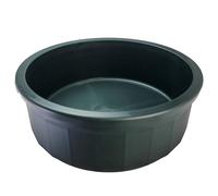 Pet Crock Bowl - Thick Durable Plastic Non-Tip Food & Water Dish for Dogs, Cats & Small Animals - Indoor/Outdoor - Chew Resistant, Easy Clean (Green, Jumbo 96oz)