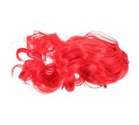 Pet Curl Wig Headpiece Polyester Red for Dogs and Cats