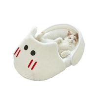 Pet cushion, Autumn And Winter Thermal Slippers Pet Nest Cat Products House Bed Mat ，Antislip bottom(Cream,47 32 18cm)