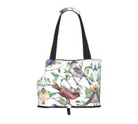 Pet-Cute bird print portable bag, lightweight and breathable, suitable for taking small pets out.