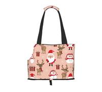 Pet-Cute Christmas Holidays print portable bag, lightweight and breathable, suitable for taking small pets out.