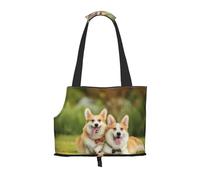 Pet-Cute Corgi print portable bag, lightweight and breathable, suitable for taking small pets out.