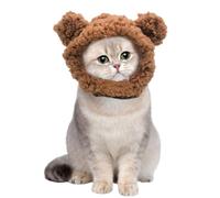 Pet Cute Hat - Dog Warm Bear Hat,Adjustable Brown Funny Cat Bear for Medium Dogs, Small Puppies, Pets, Cats