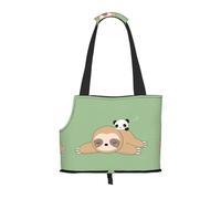 Pet-Cute Panda And Sloth print portable bag, lightweight and breathable, suitable for taking small pets out.