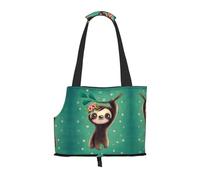 Pet-Cute Sloths print portable bag, lightweight and breathable, suitable for taking small pets out.