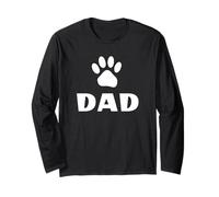 Pet Dad Paw Print Fathers Day Long Sleeve T-Shirt