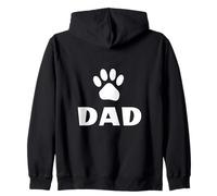 Pet Dad Paw Print Fathers Day Zip Hoodie