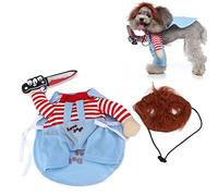 Pet Deadly Dog Costume Funny Cat Costume Breathable Dog Cosplay Clothes Halloween Christmas Party for Pet (L)