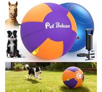Pet Deluxe 18" Herding Ball for Large Dogs - Durable Interactive Herding Toy with Fast Pump in 60S & Carry Handles, for Australian Shepherd, Border Collie, Outdoor Training & Backyard Play