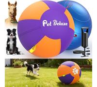 Pet Deluxe 25" Herding Ball for Large Dogs, 2026 Upgraded Herding Ball with Heavy-Duty Cover & High-Output Pump Interactive Dog Toy for Australian Shepherds, Border Collies,Outdoor Training & Play