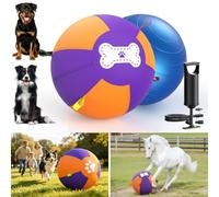 Pet Deluxe 3.0 Upgraded Herding Ball for Dogs - 25" Heavy-Duty Interactive Dog Toy,Reinforced Oxford Cover & Loops,Thick PVC Bladder,Fast Pump,Outdoor Herding Toy for Border Collie,Australian Shepherd
