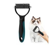 Pet Dematting Comb - Professional Grooming Brush for Dogs and Cats | 2-Sided Pet Cats Shedding Brush, Stainless Steel Teeth for Effective Mat and Removal, Reduces Shedding | Suitable for All Co