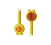 Pet Deshedding Brush - A Skin-friendly Grooming and Hair Removal Comb Suitable for Dogs, Cats, and Rabbits. It Can Easily Remove Loose Undercoat and Also Serve As A Pet Massaging Tool. (Yellow)