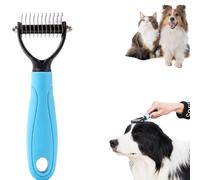 Pet Deshedding CombGrooming Comb Double-Sided Loose Fur Removal (BLUE)