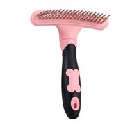Pet Detangling Brush, Cat Grooming Rake,Double Row Pin Loss Comb and Detangling Tool - Extra Wide and Safe Undercoat Comb with Anti-D Handle
