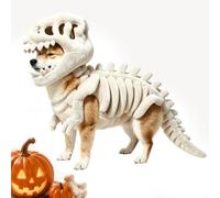 Pet Dinosaur Costume, 3D Skeleton Bone Cat Dog Halloween Cosplay, Dino Fit