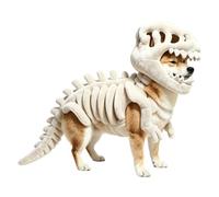Pet Dinosaur Costume,3D Skeleton Bone Cat Dog Halloween Cosplay,Dino fit
