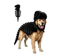 Pet Dinosaur Costume, Soft Plush T-Rex Skeleton Halloween Costume for Dogs | Cosplay Clothes for Medium & Large Dog and Cats Funny Adorable Glow-in-the-Dark Dino Outfits Big Breeds For Party Family