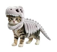 Pet Dinosaur Skeleton Costume, Fluffy 3D Skeleton Comical Cosplay Costume | Halloween Pet Costume for Pets Puppy Kitten Everyday Birthday Party Festival Celebration Carnival Event Cosplay