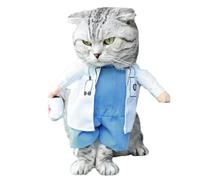 Pet Doctor Costume - Dog and Cat Clothes for Halloween, Creative Veterinarian Cosplay Costume | Funny Costume for Small Dogs for Holiday Events, Doctor Outfit
