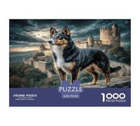 Pet Dog 100% Recycled Cardboard Dog on Castle Grounds 1000Pc Jigsaw Adult Jigsaws Classic Educational Games 70x50cm/1000pcs