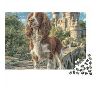 Pet Dog 1000 Piece Jigsaw Puzzle for Men Cocker Spaniel by Castle Educational Decompression Game | Great Gift 52x38cm/1000pcs