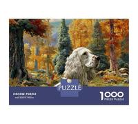 Pet Dog 1000 Pieces Eco-friendly Paper Sturdy Cardboard Jigsaw Puzzle Set Cockapoo Impossible Hard Difficult Birthday Toy Jigsaw Gifts for Family, Friends 38x26cm/1000pcs