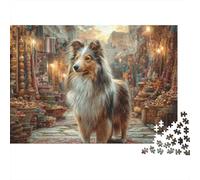 Pet Dog 1000 Pieces Jigsaw Puzzle Warm Indoor Light Stance - Brainteasing Challenge for Adults52x38cm/1000pcs