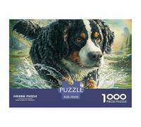 Pet Dog 1000 Pieces Puzzle Game - Black Lab in Rainbow Light The Whole Family Fun And Challenging Activity for Home Decompression70x50cm/1000pcs