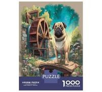 Pet Dog Adult Jigsaws Dog Leaping in Sky Jigsaw Puzzle for The Whole Educational Game Challenge for Wall Decoration And Gifts 38x26cm/1000pcs