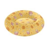 Pet Dog Bed Calming Anti Anxiety Fluffy Calming Bed for Medium Size Pets Supplies S Popcorn Bitcoin Yellow