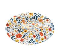 Pet Dog Bed Removable & Washable Fluffy Calming Bed for Extra Small Size Pets Supplies S Spring Flowers Peonies Lily White