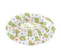 Pet Dog Bed Removable & Washable Fluffy Dog & Cat Cushion for Medium Size Pets Sleeping S Bitcoin Frog Fairy Tale White