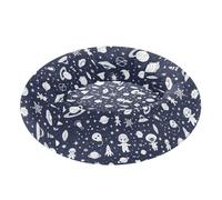 Pet Dog Bed Removable & Washable Fluffy Dog Cave Bed for Extra Small Size Pets Sleeping XS Space Surgeons Stars Aliens Blue