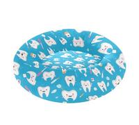Pet Dog Bed Removable & Washable Fluffy Dog Pillow Bed for Medium Size Pets Supplies S Cute Healthy Teeth Dental Health Care Cartoon
