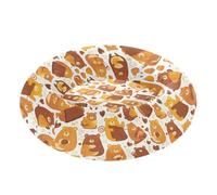 Pet Dog Bed Removable & Washable Fluffy Kitten Beds for Medium Size Pets Supplies XS Cartoon Bears Chocolate Honey