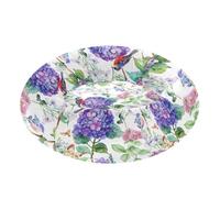 Pet Dog Bed Warm & Cozy Fluffy Dog & Cat Cushion for Medium Size Pets Sleeping M Watercolor Blue Flowers Birds Butterfly