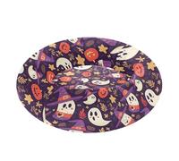 Pet Dog Beds Anti-Slip Fluffy Kitten Beds for Small Size Pets Sleeping S Halloween Pumpkins Witch Boos Stars Spooky