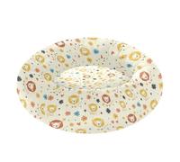 Pet Dog Beds Donut Cuddler Fluffy Cat Pillow Bed for Medium Size Pets Supplies S Cute Cartoon Lions