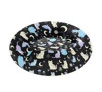 Pet Dog Beds Donut Cuddler Fluffy Kitten Beds for Extra Small Size Pets Sleeping M Celestial Cats and Moon Fairies