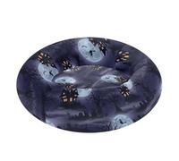 Pet Dog Beds Donut Cuddler Fluffy Kitten Beds for Extra Small Size Pets Supplies S Halloween Witch Moon