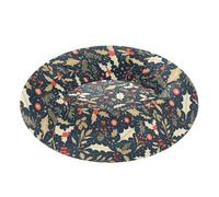 Pet Dog Beds Removable & Washable Fluffy Dog Cave Bed for Extra Small Size Pets Sleeping XS Christmas Holly Mistletoe Gold Leaves