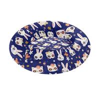 Pet Dog Beds Warm & Cozy Fluffy Calming Bed for Small Size Pets Supplies S Navy Blue Sugar Skull Cat and Bunny Pattern