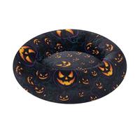 Pet Dog Beds Warm & Cozy Fluffy Cat Cave Bed for Medium Size Pets Sleeping XS Halloween Pumpkin Goth