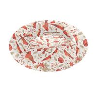 Pet Dog Beds Warm & Cozy Fluffy Dog Pillow Bed for Extra Small Size Pets Supplies S Christmas Birds Holly Spruce Branches Beige