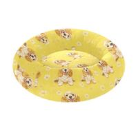 Pet Dog Beds Warm & Soft Fluffy Calming Bed for Medium Size Pets Supplies XS Cute Cocker Spaniel Dogs Yellow