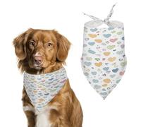 Pet Dog Birthday Bandanas Contains Many Hearts Washable Printing Bib Scarf Accessories Pet Triangle Bid Scarf Kerchief for Dogs Or Cats