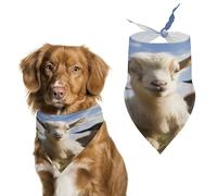 Pet Dog Birthday Bandanas Cute Goat Washable Printing Bib Scarf Accessories Pet Triangle Bid Scarf Kerchief for Dogs Or Cats