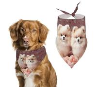 Pet Dog Birthday Bandanas Pomeranians Puppies And Point Washable Printing Bib Scarf Accessories Pet Triangle Bid Scarf Kerchief for Dogs Or Cats